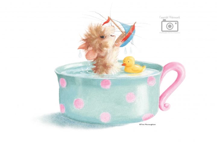 Tiffy Mouse Teacup Bath by Tina Macnaughton.