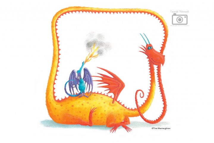 Little Blue and Yellow Dragon by Tina Macnaughton.